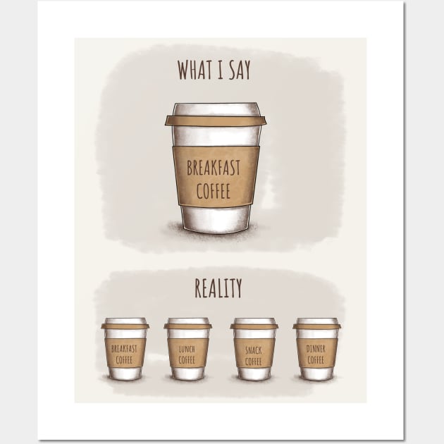 Reality about coffee Wall Art by IlonaHibernis